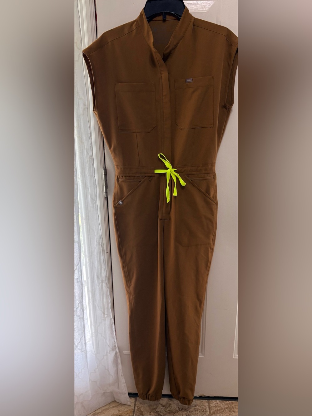 Figs Mocha Rafaela cargo jumpsuit sz xs